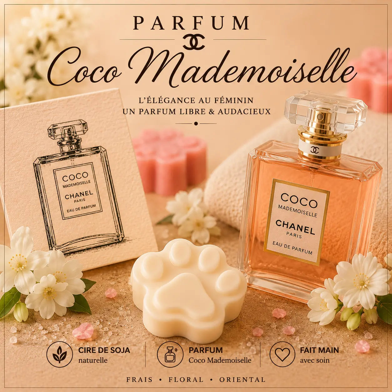 Fondants Parfumés Floral Ambré Cire de Soja La Casa Del José