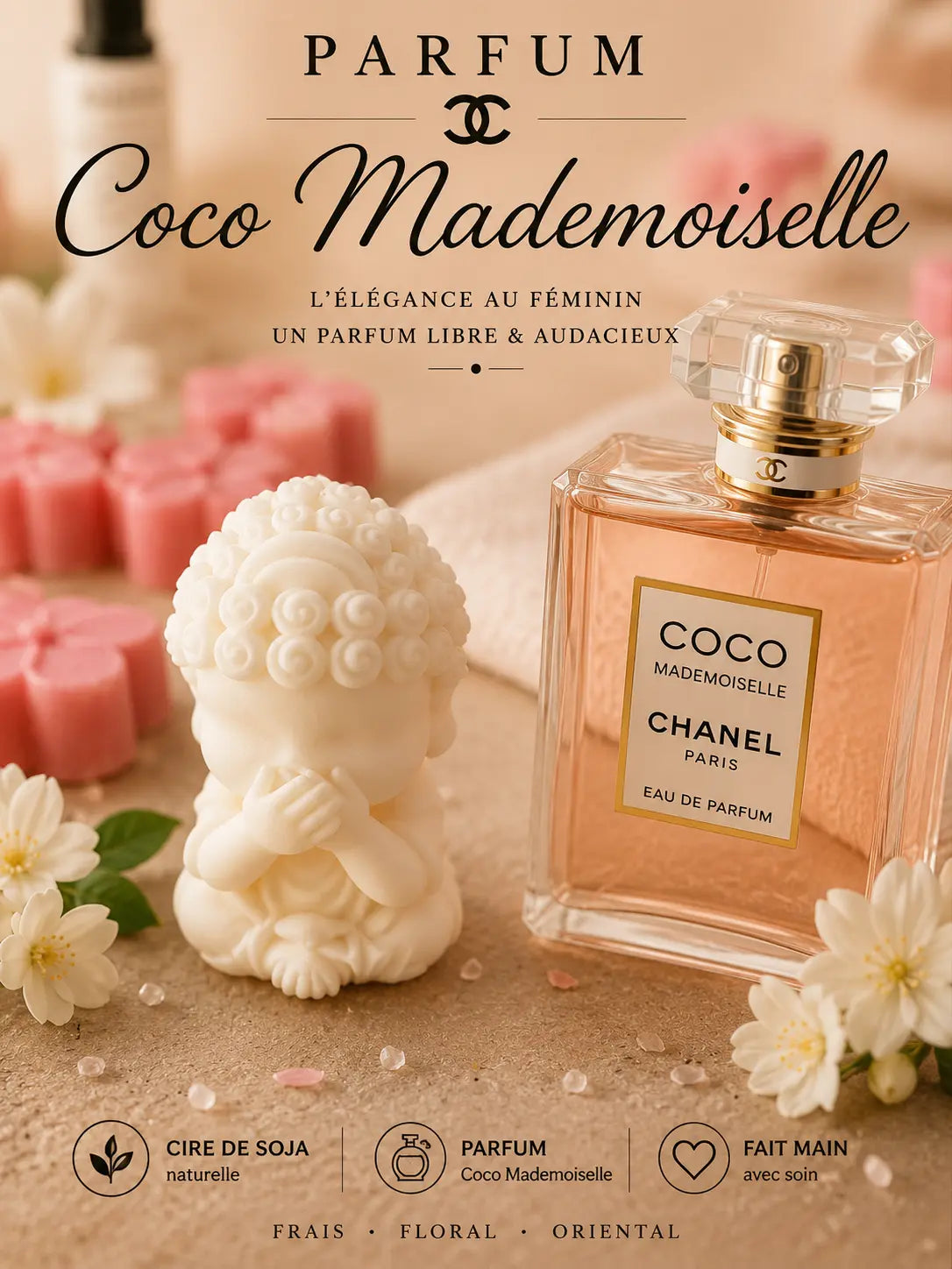 Fondant parfumé inspiration parfum féminin élégant