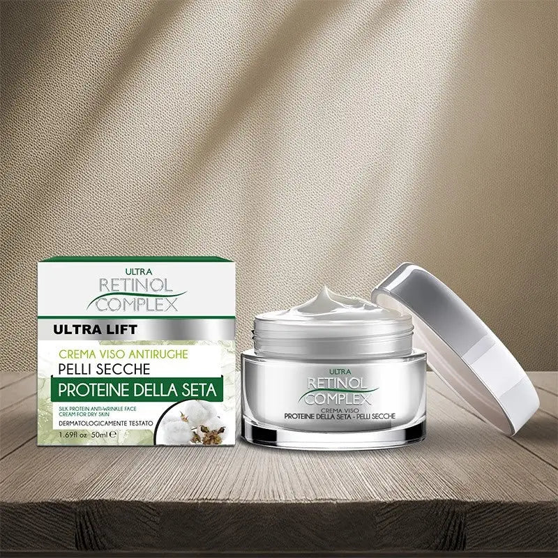 Crème Visage aux Protéines de Soie - Retinol Complex (50ml) | Protection & Douceur Retinol Complex