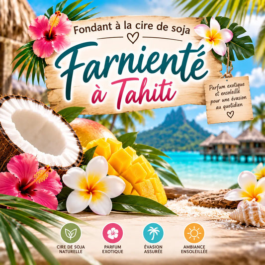 Fondants parfumés Farniente à Tahiti en cire de soja artisanaux plusieurs modèles