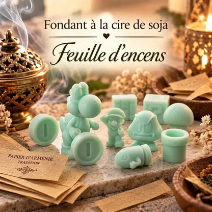 Fondants parfumés Feuille d’Encens en cire de soja artisanaux plusieurs modèles