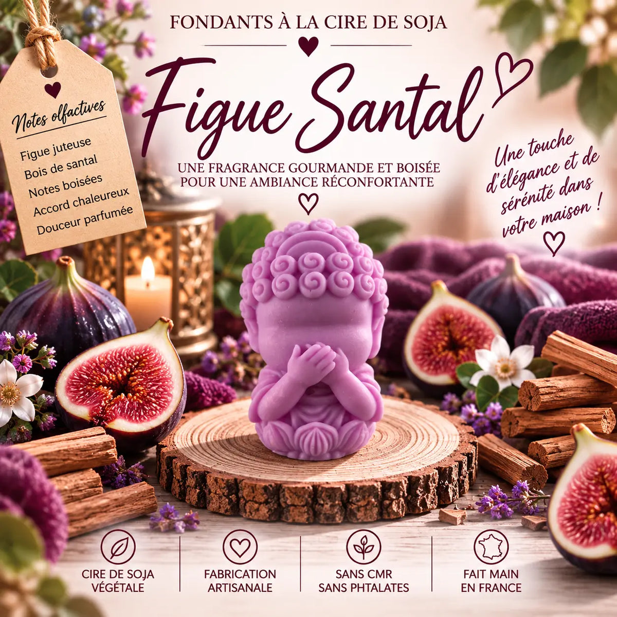 Fondants Parfumés Figue & Santal à la Cire de Soja La Casa Del José