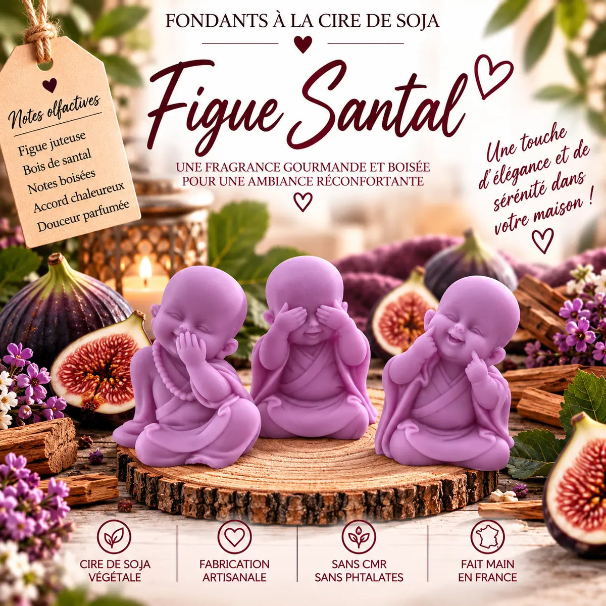 Fondants Parfumés Figue & Santal à la Cire de Soja La Casa Del José