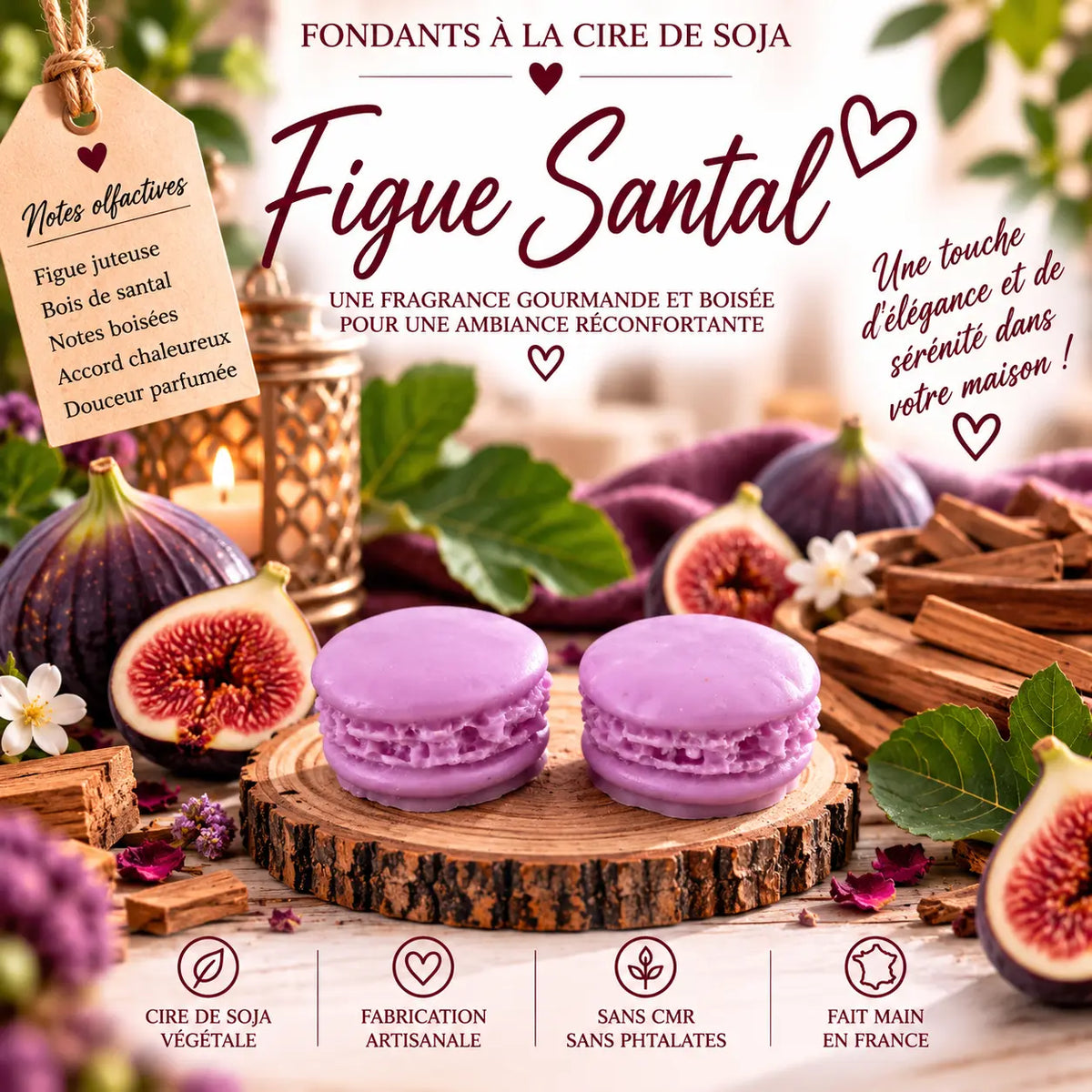 Fondants Parfumés Figue & Santal à la Cire de Soja La Casa Del José