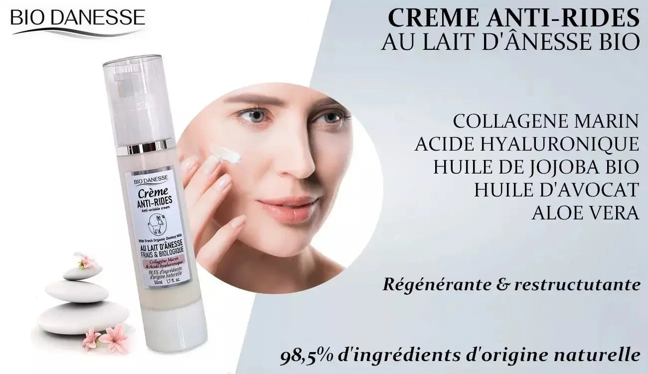 Crème anti-rides au lait d'ânesse bio bio danesse