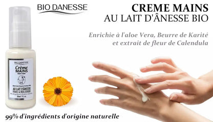 Crème mains au lait d'ânesse bio Canouto
