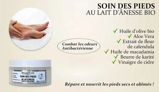 Crème spéciale pieds au lait d'ânesse bio Canouto