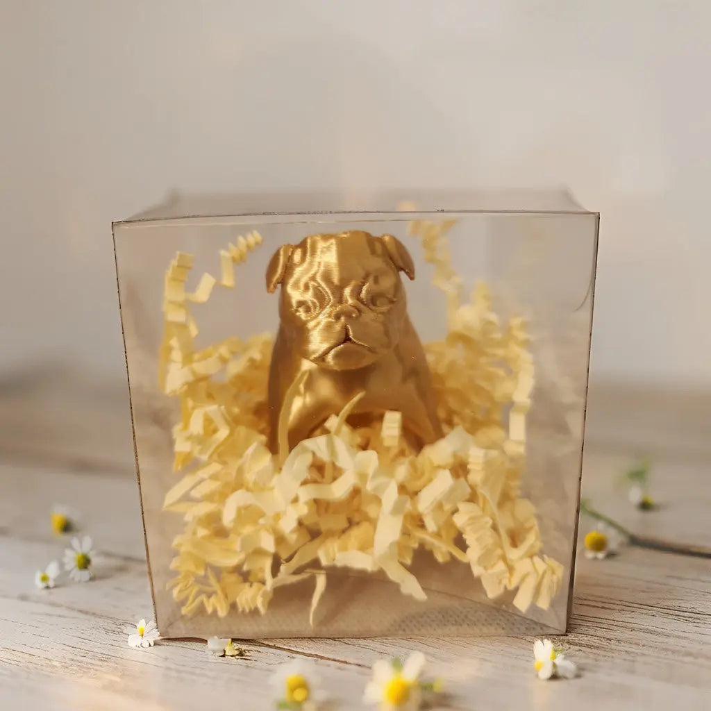 🐾 Figurine Carlin "Lucky Charm" en Impression 3D - Finition Or Canouto