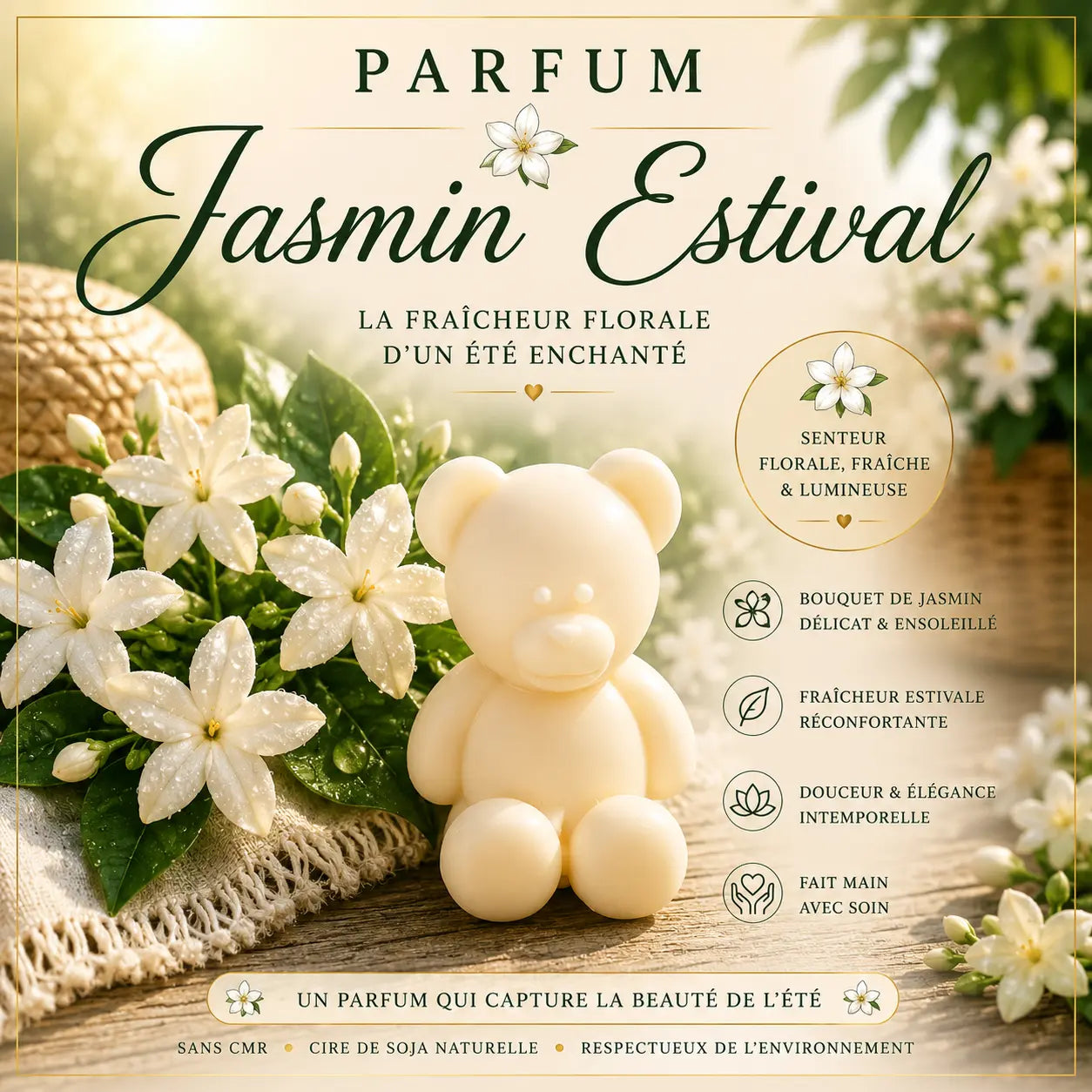 Fondants Parfumés Jasmin Cire de Soja La Casa Del José