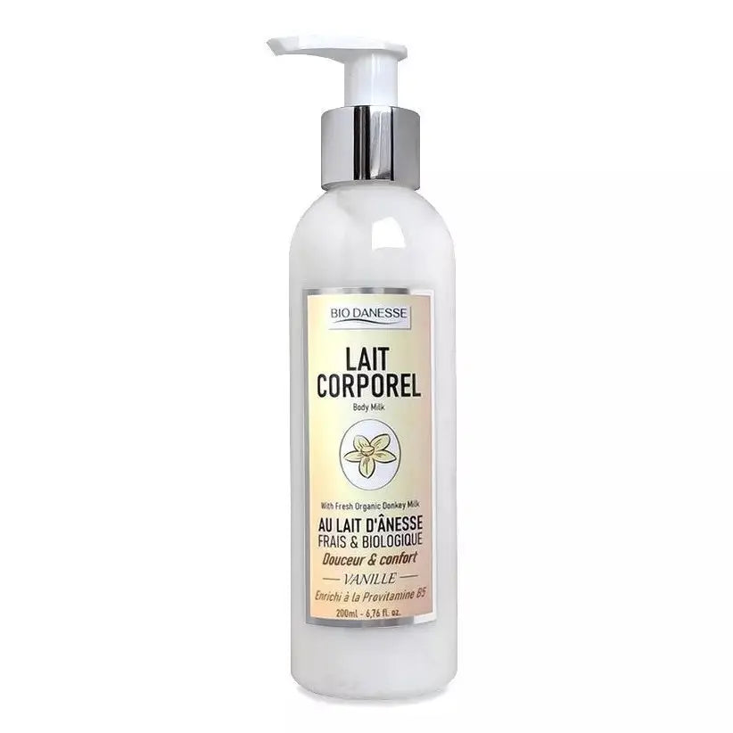 Lait corporel au lait d'ânesse bio vanille bio danesse