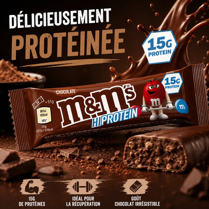 M&M’s Protein Bar 51 g – barre protéinée gourmande 15 g de protéines, chocolat La Casa Del José