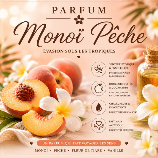 Fondants parfumés Monoï Pêche à la cire de soja