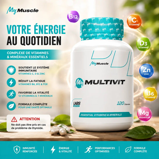 My Multivit MyMuscle (120 gélules) – complexe multivitaminé complet pour énergie, immunité et bien-être La Casa Del José