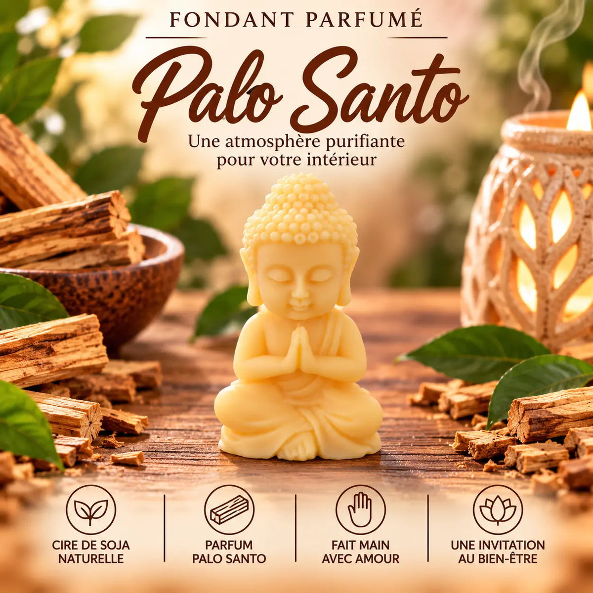 Fondants Parfumés Palo Santo à la Cire de Soja Canouto