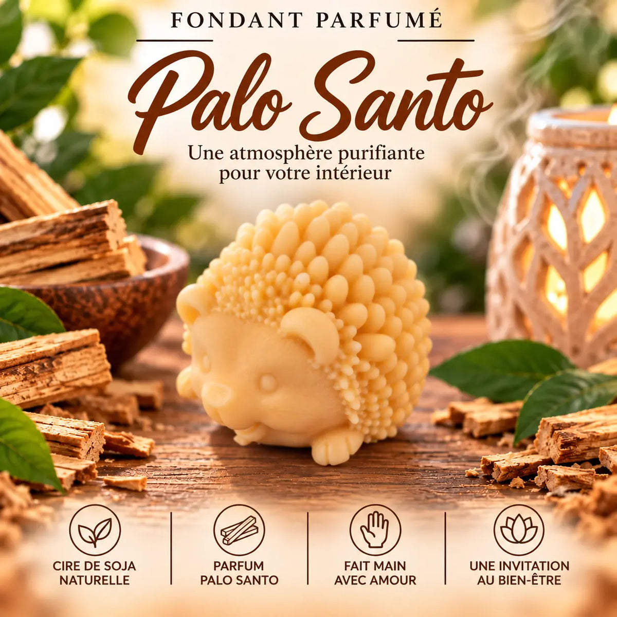 Fondants Parfumés Palo Santo à la Cire de Soja Canouto