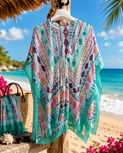 Chemise paréo taille unique pour plage et piscine