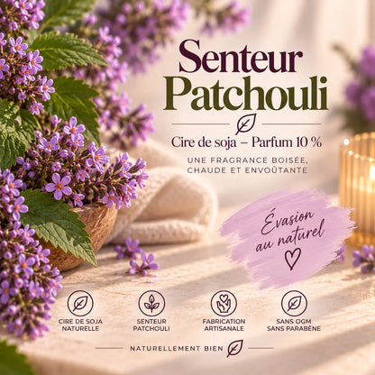 Fondant parfumé Patchouli en cire de soja – senteur boisée, terreuse et ambrée pour brûle-parfum – La Casa del José