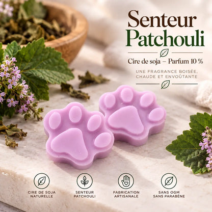 Fondant parfumé Patchouli en cire de soja – senteur boisée, terreuse et ambrée pour brûle-parfum – La Casa del José