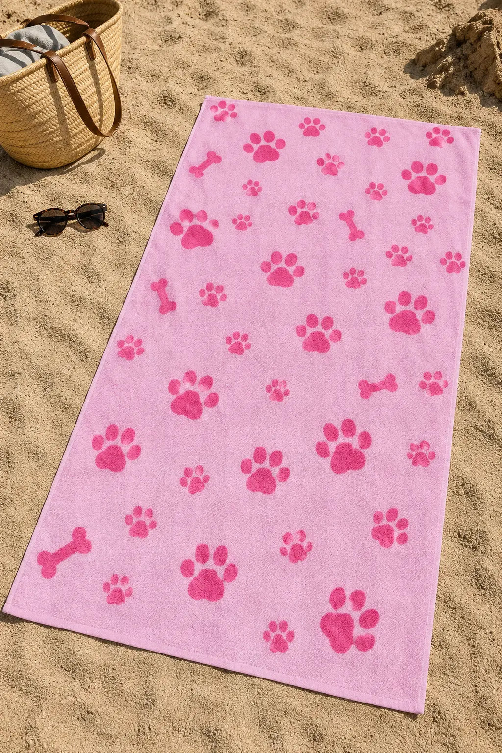Drap de plage microfibre 90x170 cm éponge ultra-absorbante, fond blanc