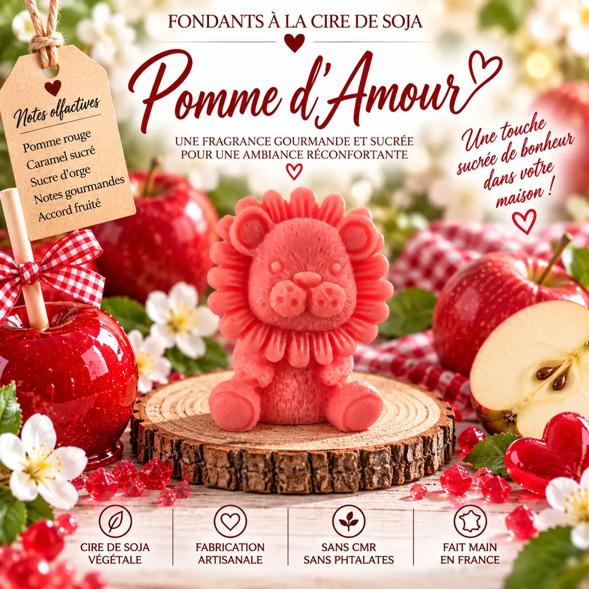 Fondants Parfumés Pomme d’Amour à la Cire de Soja La Casa Del José