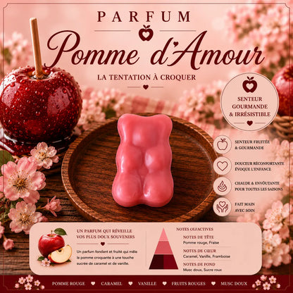 Fondants parfumés Pomme d’Amour à la cire de soja