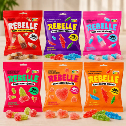 Bonbons Rebelle Sans Sucres Ajoutés – 6 Saveurs au Choix Rebelle