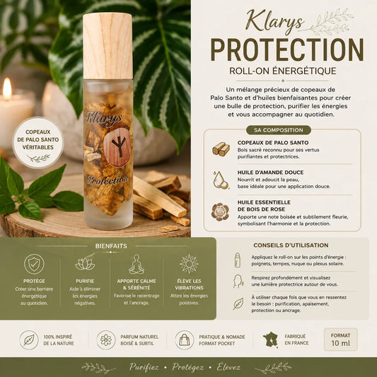 Roll-on Protection Palo Santo Klarys avec huile d'amande douce et bois de rose