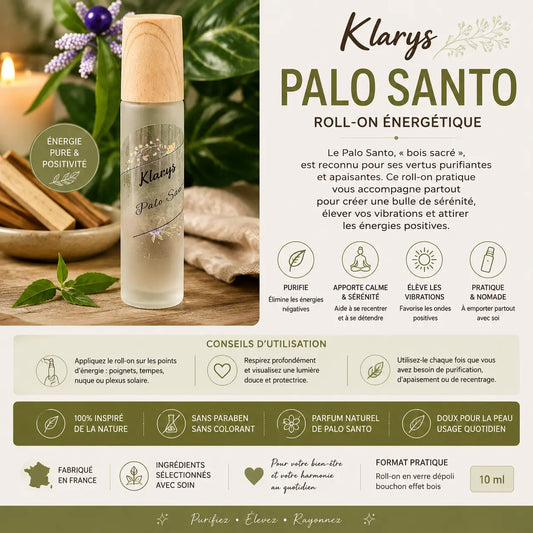 Roll-on Palo Santo 10 ml pour rituel de méditation et relaxation