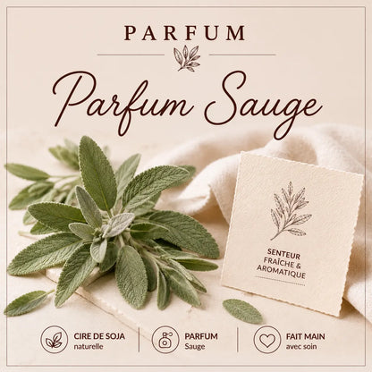 Fondants parfumés sauge à la cire de soja