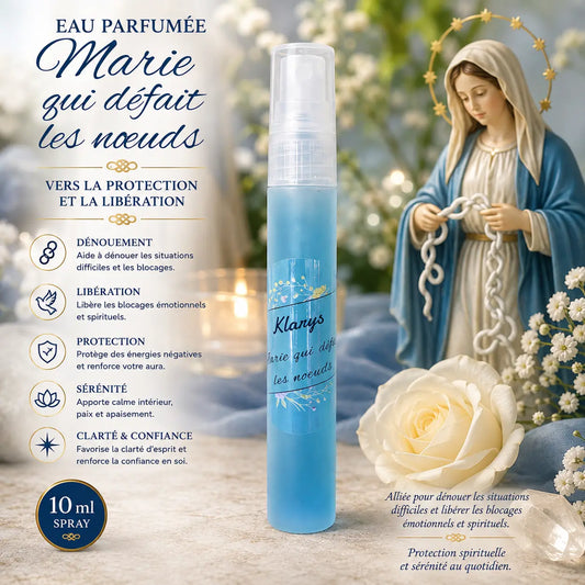 Eau Marie qui défait les Nœuds 10 ml avec symbolique de protection, libération et sérénité