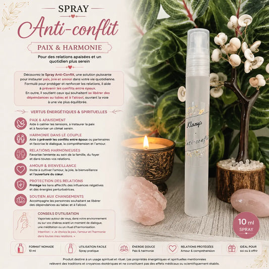 Spray Anti-Conflit 10 ml pour paix harmonie et apaisement des relations