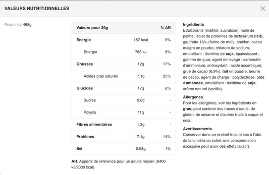 Nutramino Protein Wafer Vanille – Gaufrette protéinée 21 g de protéines Nutramino