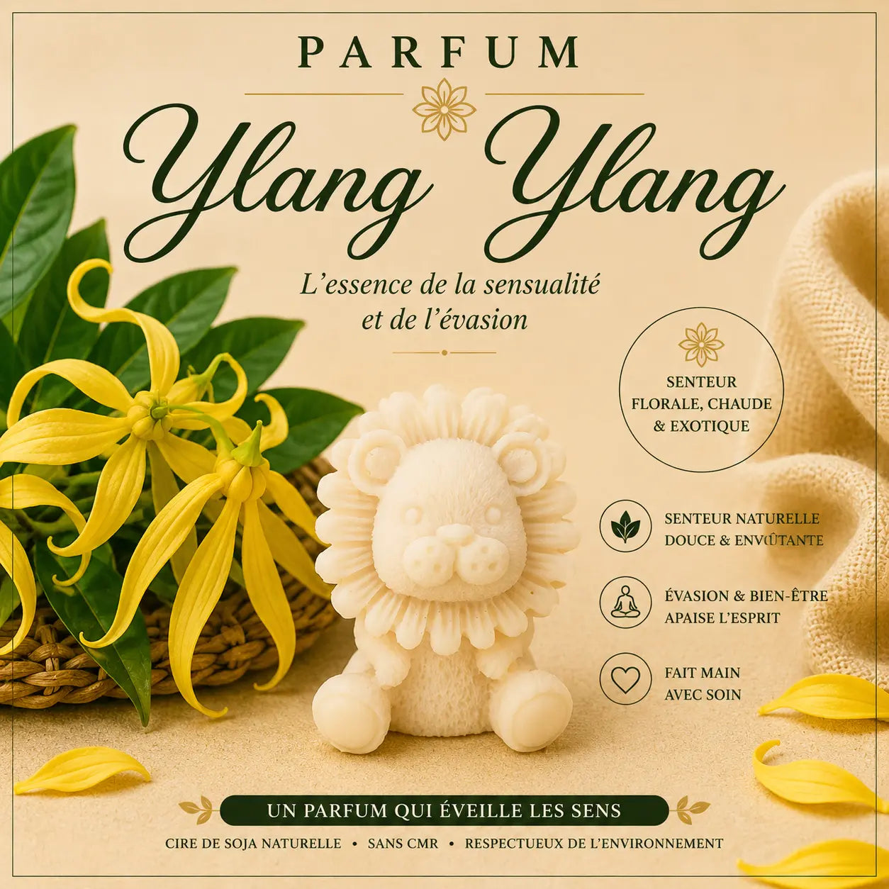 Fondants Parfumés Ylang-Ylang Cire de Soja La Casa Del José