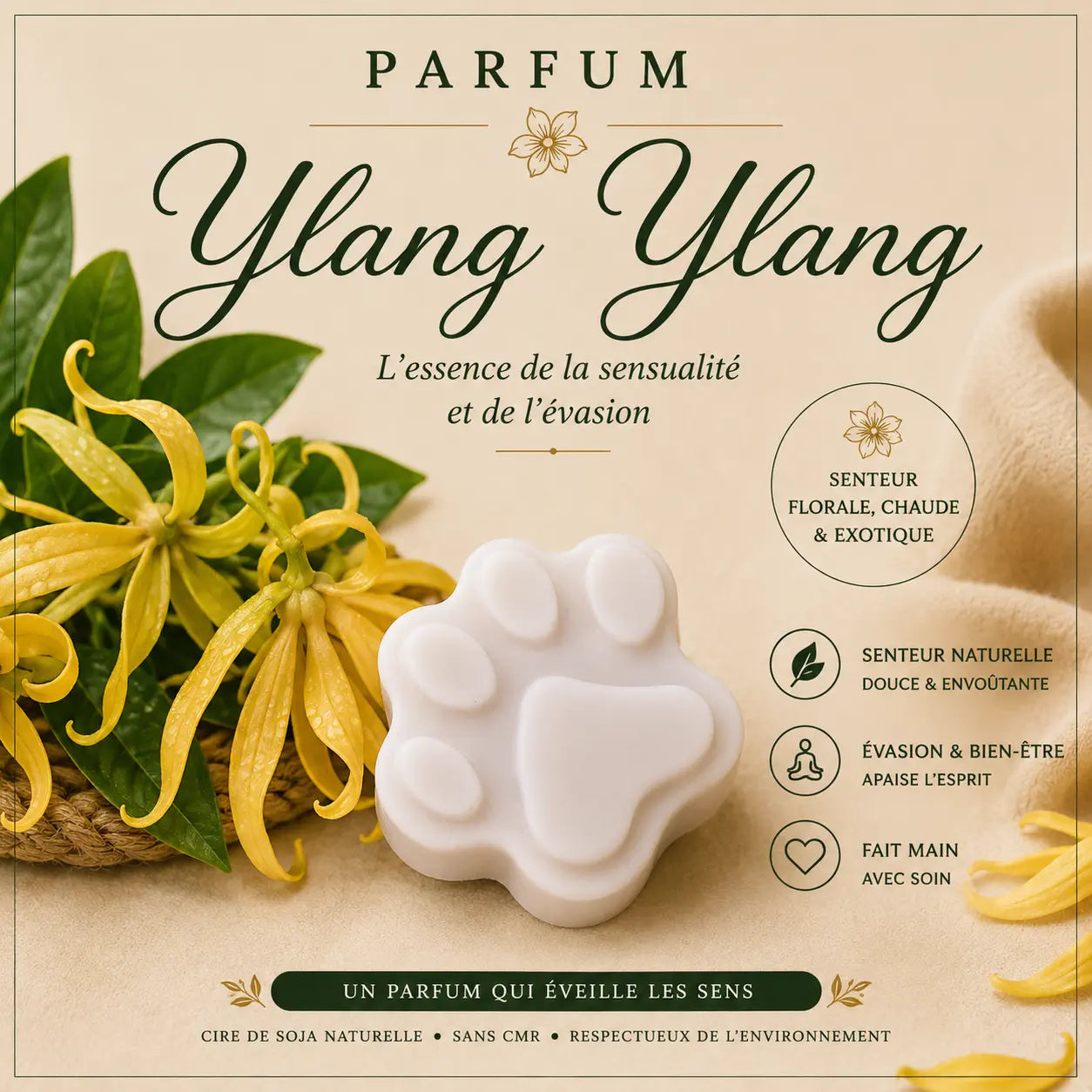 Fondants Parfumés Ylang-Ylang Cire de Soja La Casa Del José